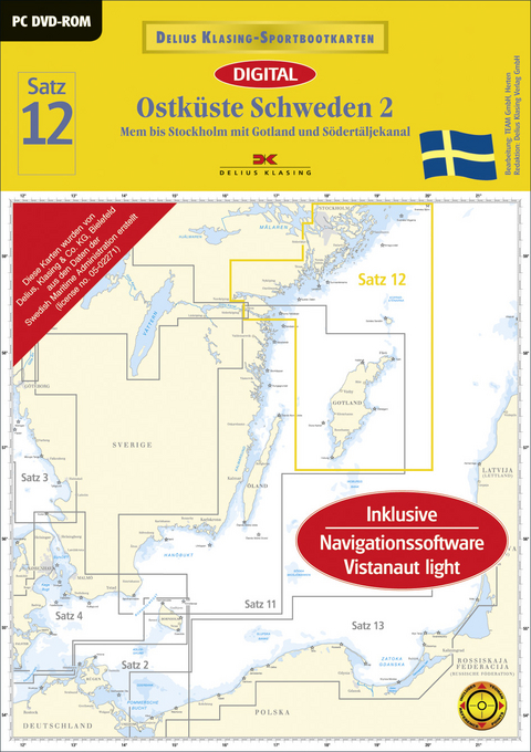 Satz 12: Ostk&uuml;ste Schweden 2 (DVD-ROM, Ausgabe 2016)