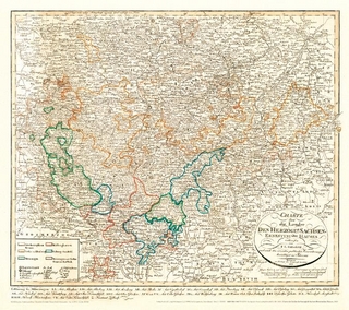 Historische Karte: Charte über die Länder des Herzoglich Sachsen-Ernestinischen Hauses, 1815 (Plano)