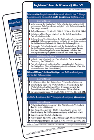 Einsatzkarte Verkehrsrecht