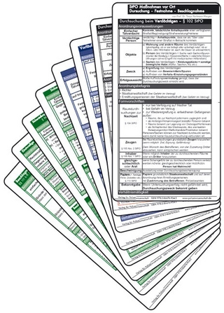 Einsatzkarten StPO – Durchsuchung – Festnahme – Beschlagnahme