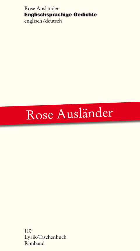Englischsprachige Gedichte - Rose Ausl&auml;nder