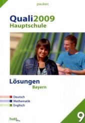 Pauker. Die Lernhilfen / Hauptschule Bayern Quali 2010 - L&ouml;sungen - 