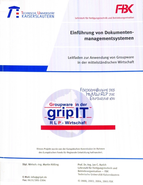 Leitfaden zur Anwendung von Groupware in der mittelst&auml;ndischen Wirtschaft / Einf&uuml;hrung von Dokumenten-Managementsystemen - Martin R&ouml;&szlig;ing