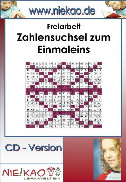 Freiarbeit - Zahlen-Suchsel zum Training des Einmaleins - Yvonne Pfefferkorn