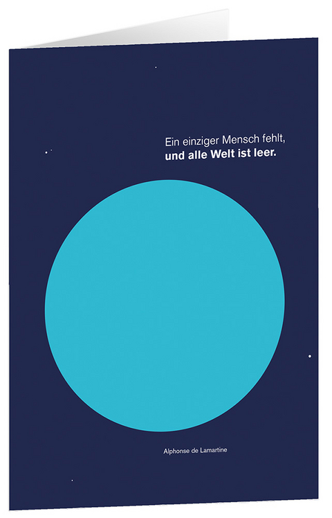 Ein einziger Mensch fehlt - Faltkarten (5 St&uuml;ck)