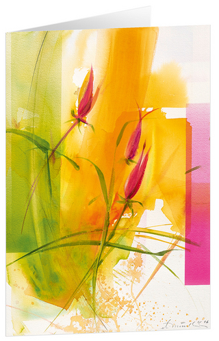 Frühlingserwachen - Kunst-Faltkarten ohne Text (5 Stück)