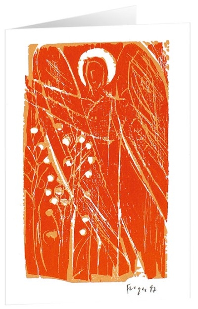 Kunstkarten "Engel mit &Auml;hre" - 5 St.