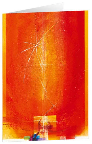 Weihnachtsleuchten - Kunst-Faltkarten ohne Text (5 Stück)