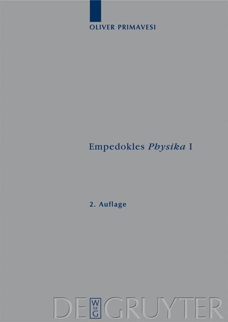 Empedokles "Physika" I - Oliver Primavesi
