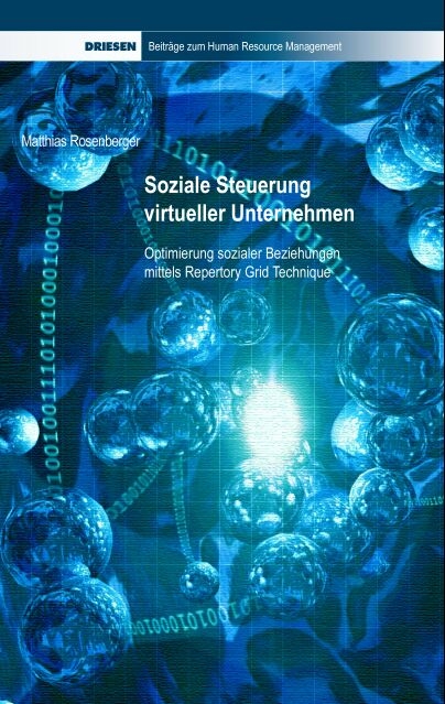 Soziale Steuerung virtueller Unternehmen - Matthias Rosenberger