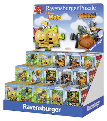 Verkaufs-Kassette "Minipuzzles Maja und Wickie"