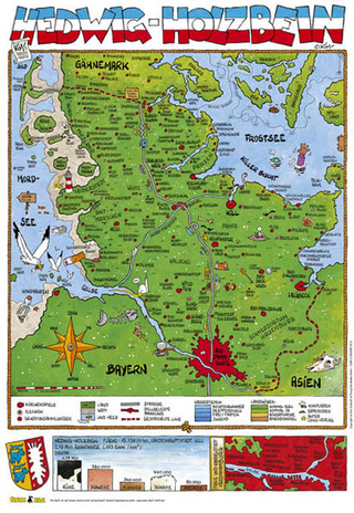 Cartoonlandkarten / Hedwig-Holzbein