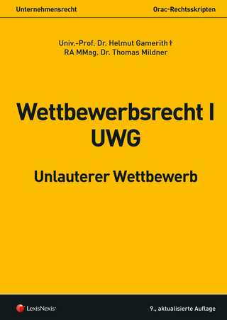 Wettbewerbsrecht I - UWG