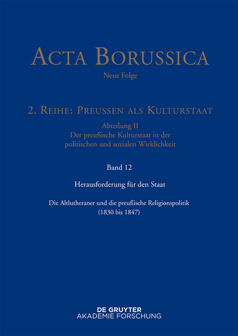 Herausforderung f&uuml;r den Staat