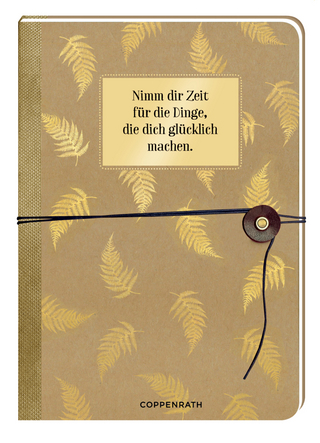 Notizbuch mit Wickelverschluss - Nimm dir Zeit für die Dinge, die dich glücklich machen.
