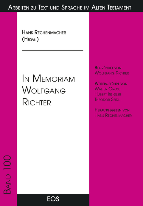 In Memoriam Wolfgang Richter - 