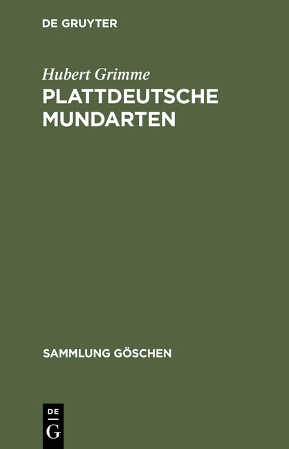 Plattdeutsche Mundarten - Hubert Grimme