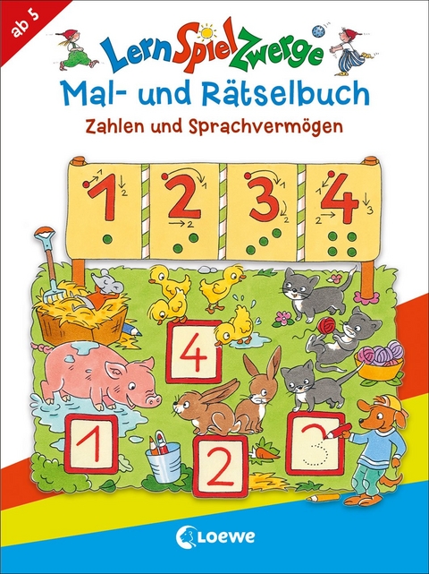 LernSpielZwerge - Mal- und R&auml;tselbuch - Zahlen und Sprachverm&ouml;gen