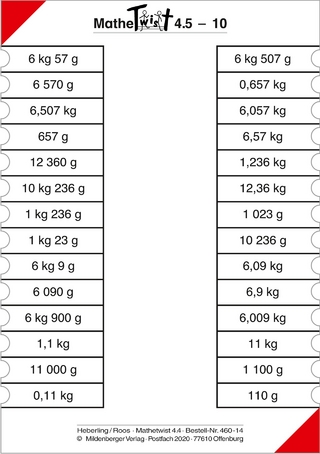Mathetwist. Rechnen - Spannen - Kontrollieren / 4. Schuljahr. 5 Arbeitskartenprogramme mit jeweils 18 Karten