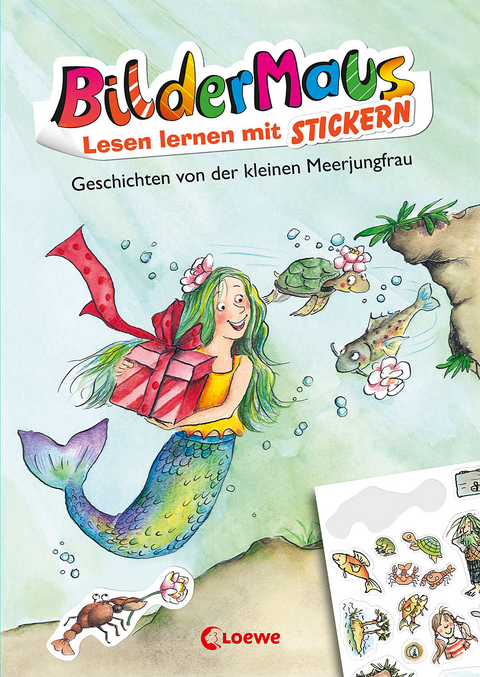 Bildermaus - Lesen lernen mit Stickern - Geschichten von der kleinen Meerjungfrau - Werner Färber