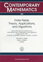 Finite Fields Proceedings of the Fourth International Conference Held at University of Waterloo, Ontario, Canada, 12-15 August, 1997 -  American Mathematical Society