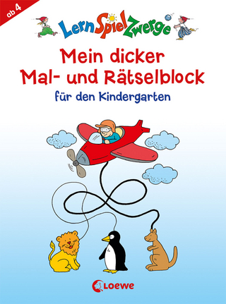 LernSpielZwerge - Mein dicker Mal- und Rätselblock für den Kindergarten