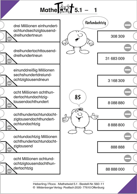 Mathetwist. Rechnen - Spannen - Kontrollieren / 5. Schuljahr. 6 Arbeitskartenprogramme mit jeweils 18 Karten - Ilse Wiese, Wolfgang Heberling, Udo Roos