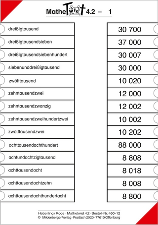 Mathetwist. Rechnen - Spannen - Kontrollieren / 4. Schuljahr. 5 Arbeitskartenprogramme mit jeweils 18 Karten