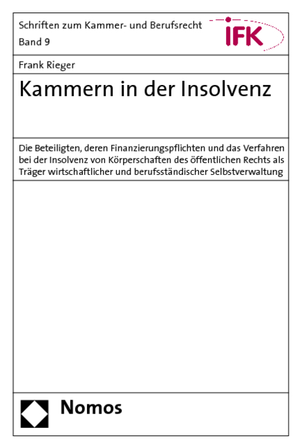 Kammern in der Insolvenz - Frank Rieger