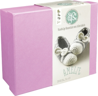 Süße Füße Hausschuh-Häkelset Amelie