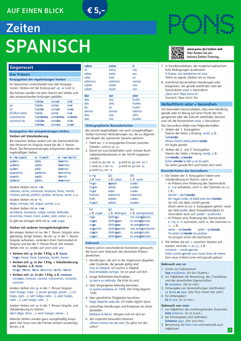 PONS Zeiten auf einen Blick Spanisch - Iván Reymóndez-Fernández