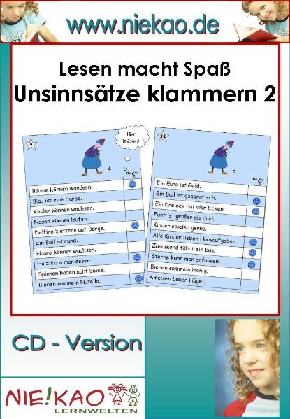 Lesen macht Spa&szlig; - Unsinns&auml;tze klammern 2 - Steffi Kiel