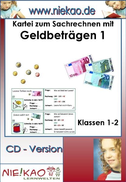 Sachrechnen leicht gemacht - Kartei Rechnen mit Geld 1 - Steffi Kiel