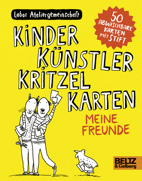 Kinder K&uuml;nstler Kritzelkarten. Meine Freunde -  Labor Ateliergemeinschaft