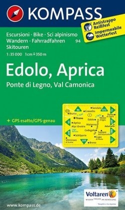 KOMPASS Wanderkarte Edolo - Aprica - Ponte di Legno - Val Camonica