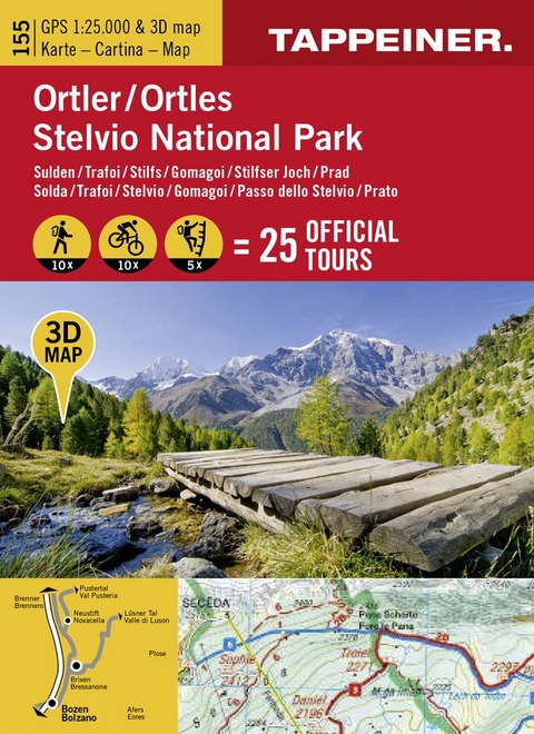 3D-Wanderkarte Ortlergebiet - 