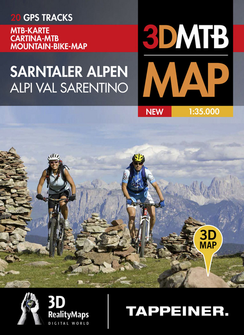 Mountainbike-Karte Sarntal. Cartina Mountainbike Val Sarentino