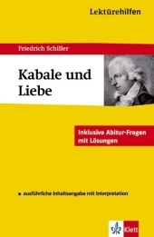 Lekt&uuml;rehilfen Friedrich Schiller "Kabale und Liebe" - Hans G M&uuml;ller