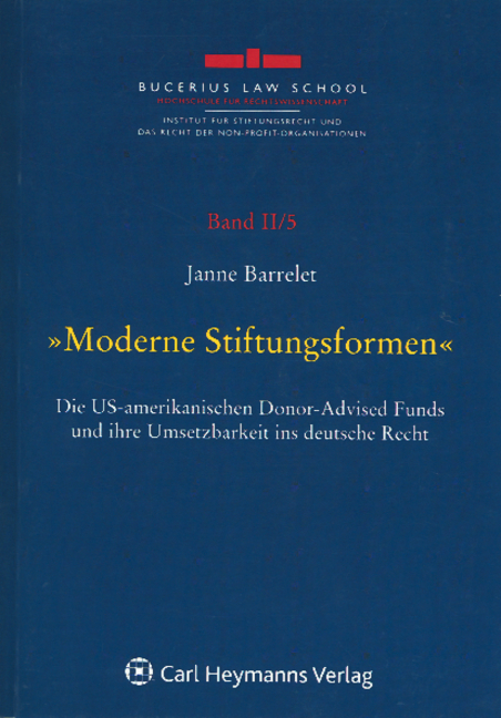 &raquo;Moderne Stiftungsformen&laquo; - Janne Barrelet