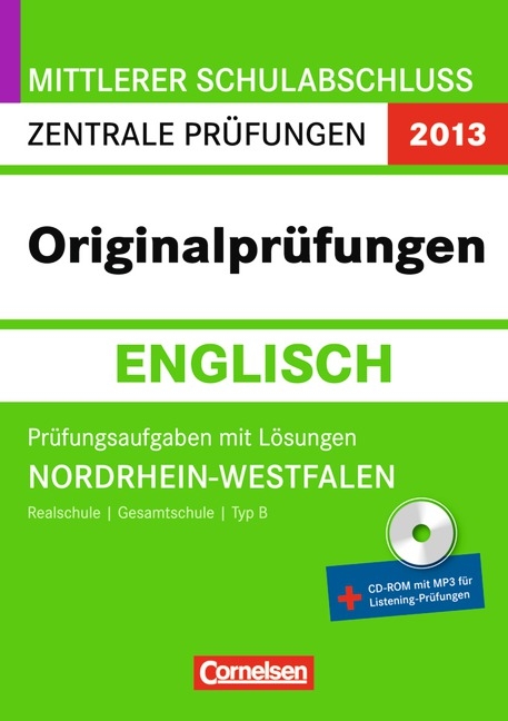 Pr&uuml;fungstrainer Sekundarstufe I - Englisch - Realschule Nordrhein-Westfalen / 10. Schuljahr - Zentrale Pr&uuml;fung (Realschule/Gesamtschule Typ B) - Eva Bornemann