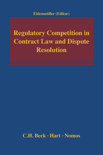 Regulatory Competition in Contract Law and Dispute Resolution - 