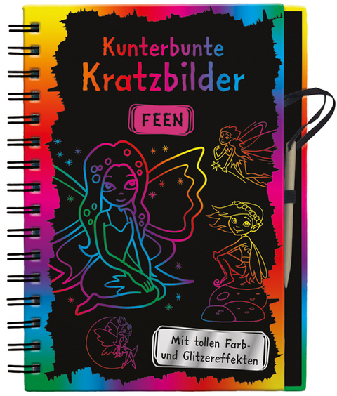 Kunterbunte Kratzbilder: Feen