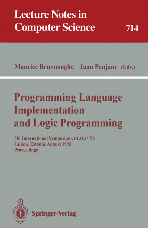 Programming Language Implementation and Logic Programming - 