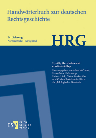 Handwörterbuch zur deutschen Rechtsgeschichte (HRG) – Lieferungsbezug – - - Lieferung 24: Namensrecht–Nowgorod