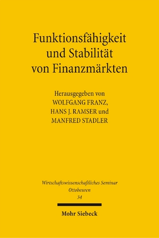 Funktionsfähigkeit und Stabilität von Finanzmärkten