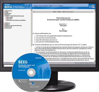 BEEG Bundeselterngeld- und Elternzeitgesetz - bei Kombibezug Print und CD-ROM