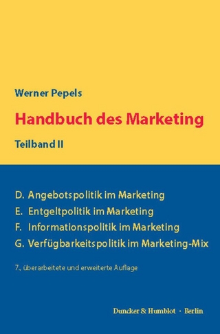 Handbuch des Marketing, Teilband II.