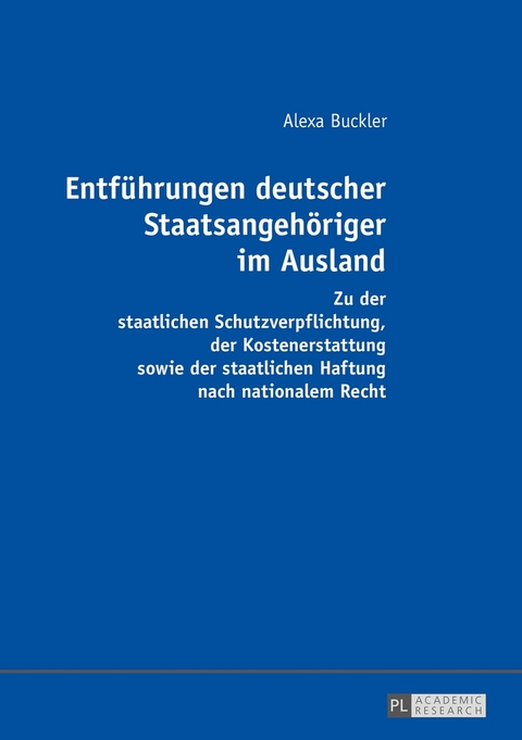 Entf&uuml;hrungen deutscher Staatsangeh&ouml;riger im Ausland - Alexa Buckler