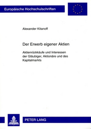 Der Erwerb eigener Aktien