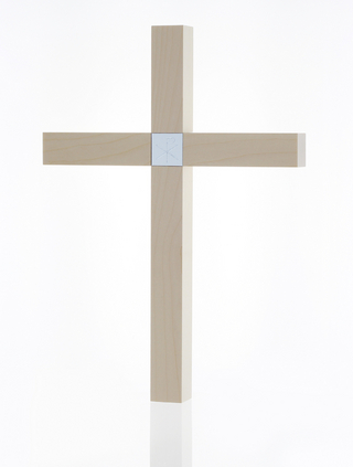 Holzkreuz groß - Ahorn - Motiv Pax